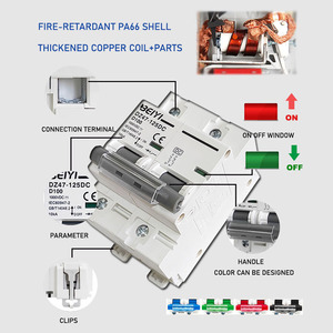 Dc Power <strong>Circuit</strong> <strong>Breaker</strong> 35mm Din Rail <strong>Type</strong> Household <strong>Two</strong> Phase 100a 125a Dc 1000v 80 Amps Dc <strong>Circuit</strong> <strong>Breaker</strong> - Product Image 3