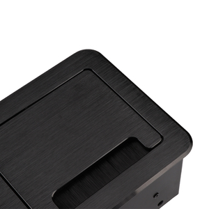 Caja de alimentación con tapa abatible con cepillo, caja de enchufes multifunción personalizada con interruptor y puerto de datos USB