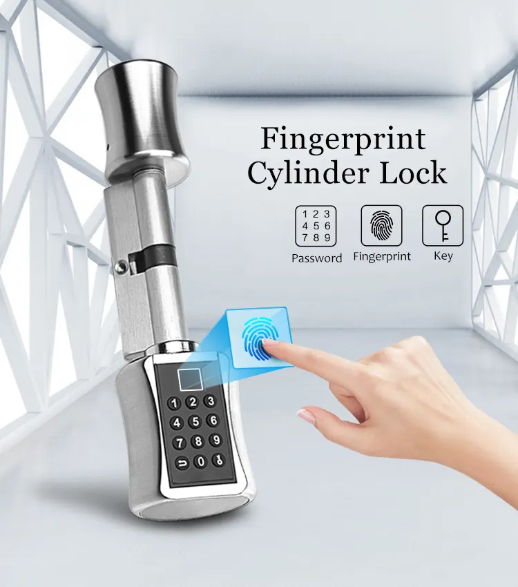 Дверной смарт-замок Tuya с поддержкой Wi-Fi и датчиком отпечатка пальца