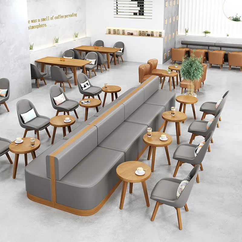 Coffee Shop Style Restauration Stuhl und Tisch für Restaurant Chaises Cafe Stuhl Möbel Restaurant Sillas Wood Modern