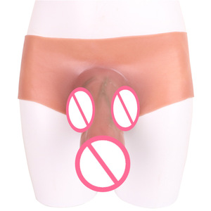 Hohle Phallus Silikon Lederhose für Männer mit Penis verdickung Realistische weiche wasserdichte Sexspielzeug Männliche Dildo unterwäsche - Product Image 4