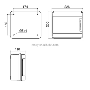 OEM/ODM 1 entrada 1 salida 9way 1000V PV combinador caja de plástico eléctrico al aire libre impermeable IP65 Panel montado caja de distribución