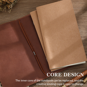 Cuaderno de cuero de PU A6 con logotipo de color personalizado, regalo de papelería, cuaderno de notas de formas antiguas con correa elástica - Product Image 3