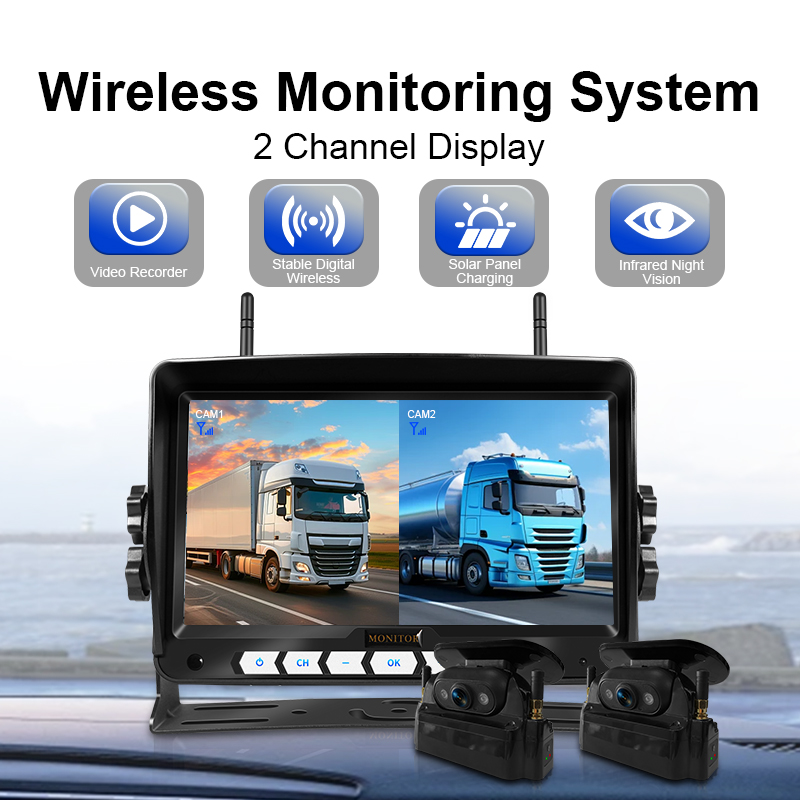 7 inch Monitor*1+Solar-powered Camera*2
