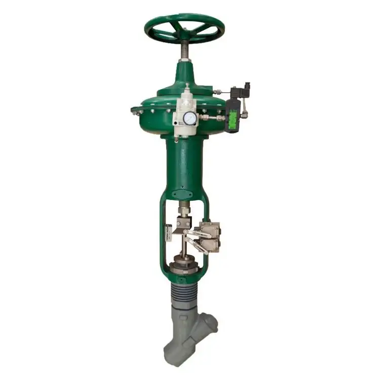 Válvula de retención de vapor para drenaje, válvula de regulación de posición neumática Tipo diafragma DN50 de alta presión y alta temperatura