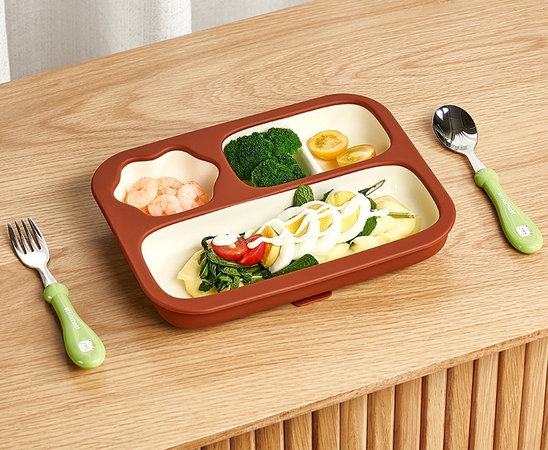 Yellow liquid silicone+dust cover+training fork spoon
