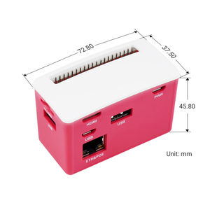 Power Over Ethernet PoE Ethernet/USB HUB HAT Placa de expansión para Raspberry Pi Zero/Zero W, con 3X puertos USB 2,0 - Product Image 2