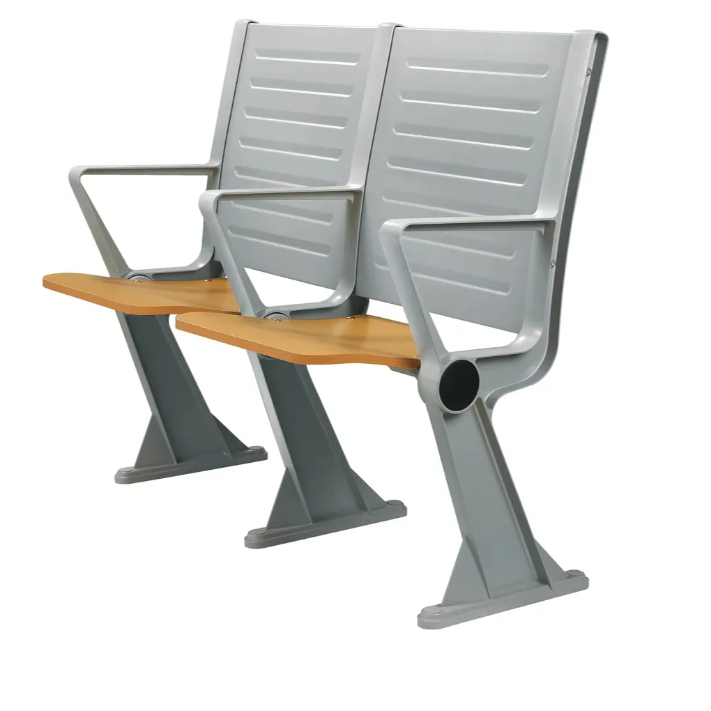 Nuevo anuncio, mesa plegable de Metal resistente, combinación de silla de escalera para conferencias escolares
