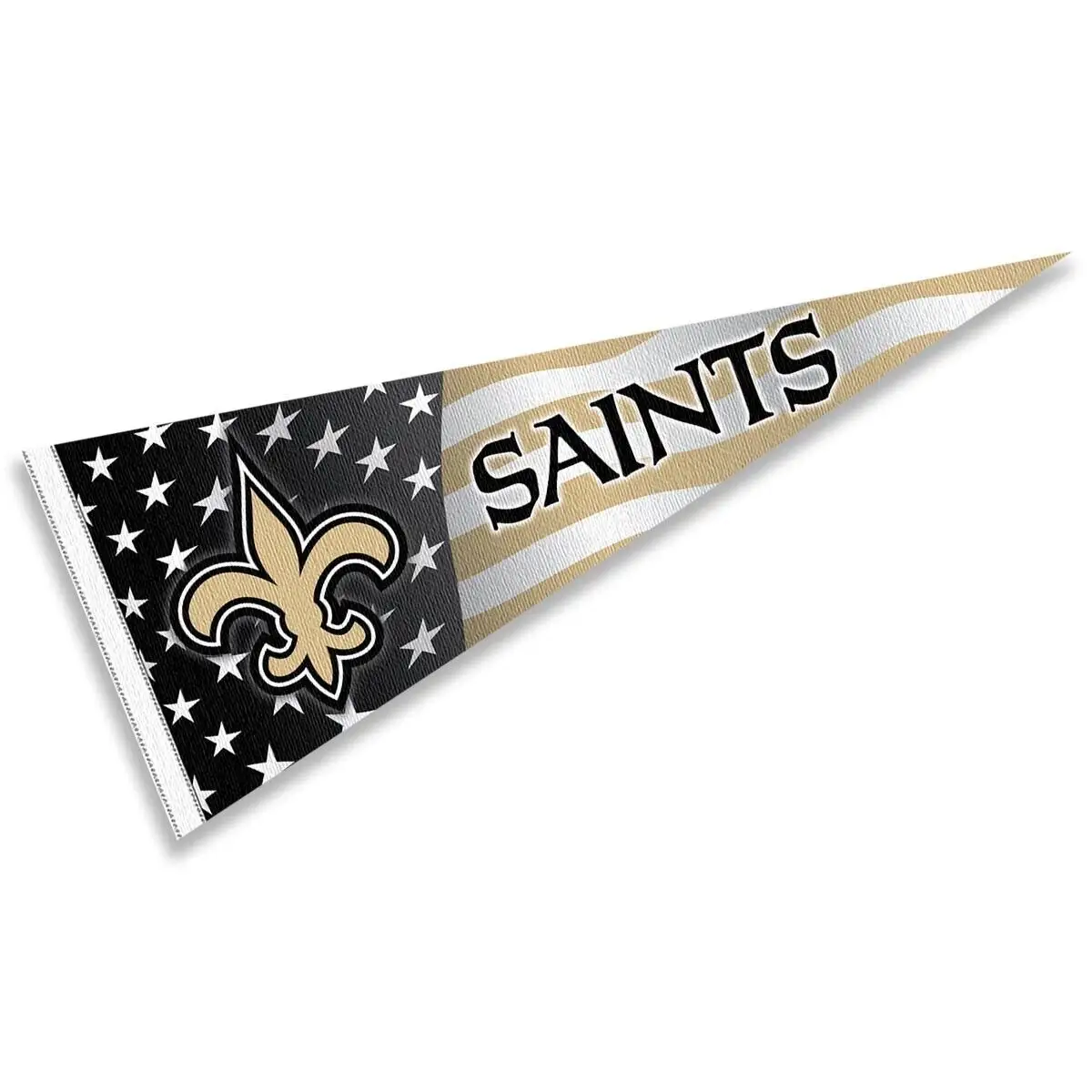 Hot sale Custom Felt Triangle Pennant Flags New Orleans Saints Sports Printing Logos Felt Decoration Flag