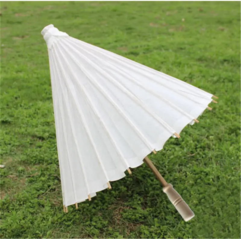 [ICH BIN IHRE FANS] Günstiges Papier Chinesischer Regenschirm 84cm Hochzeits dekoration Geschenk Kind Zeichnung Bambus Handwerk