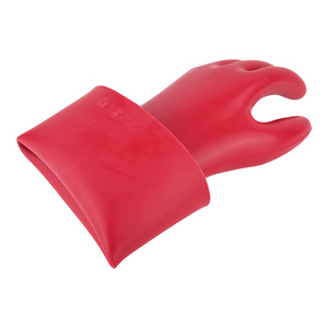 Anti-Static Red Rubber Electrical Isolating <strong>Gloves</strong> 360mm Length Max Testing Voltage <strong>12KV</strong> Working Voltage 3KV