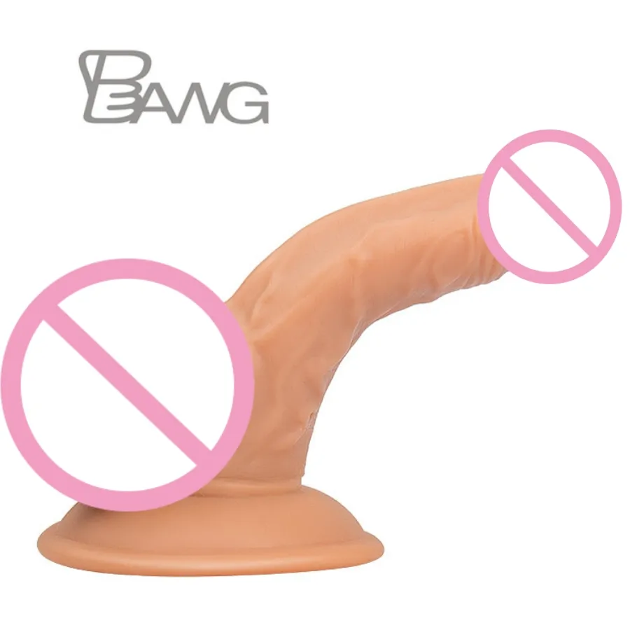 Pene giocattolo adulto del sesso del PVC 5 pollici dildo realistico artificiale con le palle per la masturbazione delle donne
