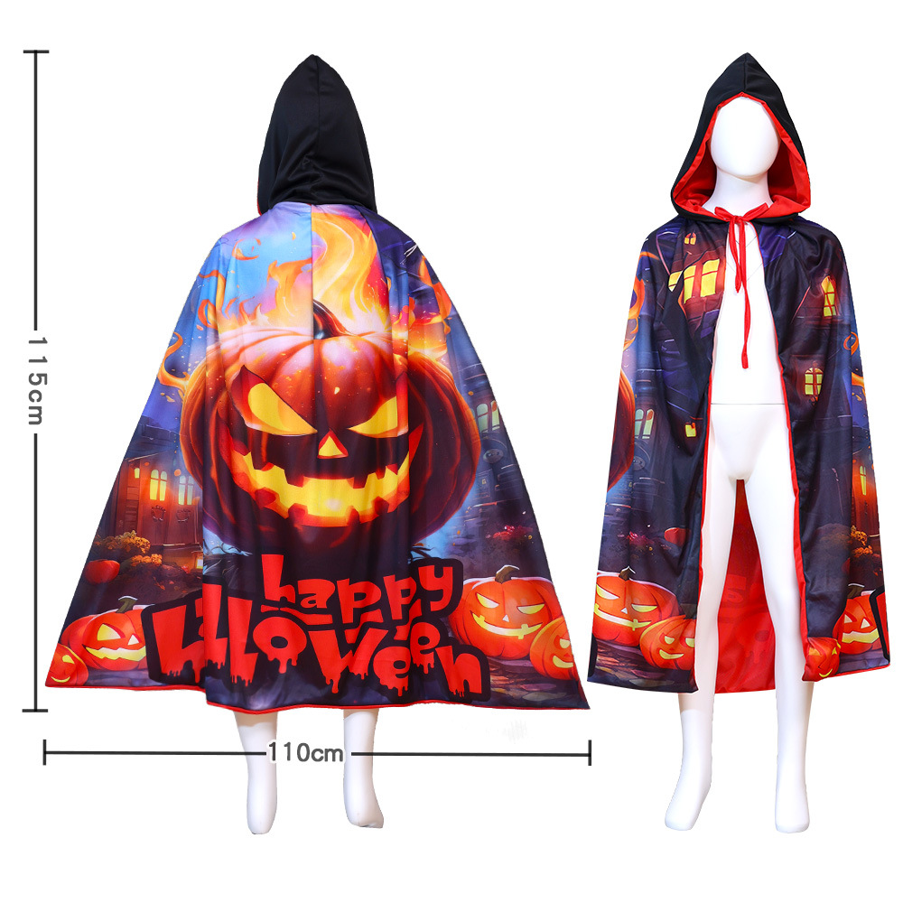 Flame Pumpkin Cape-Small
