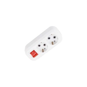 スイッチおよび接地が付いている2つのコンセントパワーボードの延長ソケット - Product Image 3
