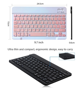 Teclado y ratón inalámbricos BT delgado portátil para iPad, tableta, teléfono inteligente, Mini Oficina, nuevo - Product Image 5