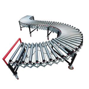 Transportador de rodillos de descarga extensible flexible por gravedad manual para clasificación de logística exprés - Product Image 4