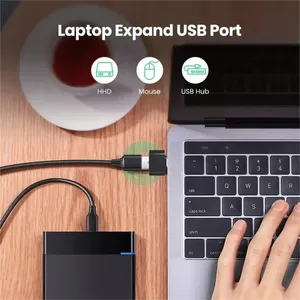 迷你C型至USB适配器3.0 usb-c公OTG母数据连接器，适用于苹果笔记本电脑专业版迷你6/专业版苹果笔记本电脑空气类型C设备