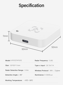 WiFi Human Presence <strong>Sensor</strong> Radar Detector With Luminance <strong>Sensor</strong> <strong>for</strong> Smart Home - Product Image 4