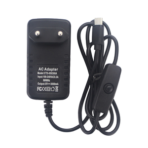 Raspberry Pi USB Type C電源アダプター5V3A ON/OFFスイッチ電源充電器EU US UK AUプラグ電源充電器forRaspberry Pi 4 B - Product Image 1