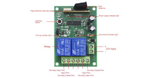 Funk fernbedienung 433MHz DC 12V 1-Kanal-Relais-Fernschalter