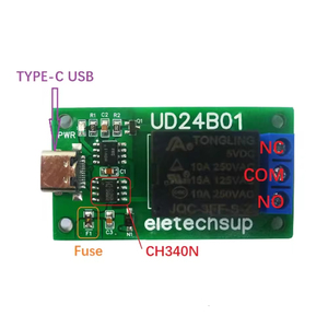 DC 5V 12V TYPE-C USB TTL232 modulo relè PC UART porta seriale interruttore per MEGA Raspberry PI - Product Image 5