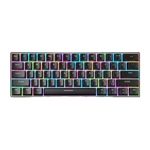 60% mới cơ khí USB Type-C chơi game Bàn phím RGB Backlit mini thiết kế Thiết bị chuyển mạch màu Đỏ Ergonomic cắm chơi cho máy tính xách tay/máy tính bảng kết hợp - Product Image 1