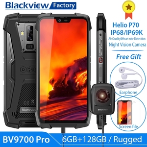 هاتف <span class=keywords><strong>Blackview</strong></span> <span class=keywords><strong>BV9700</strong></span> <span class=keywords><strong>Pro</strong></span> IP68 بوصة هاتف محمول Helio P70 Octa Core 6GB + GB andid 16MP + 24MP رؤية ليلية FHD + هاتف ذكي - Product Image 1