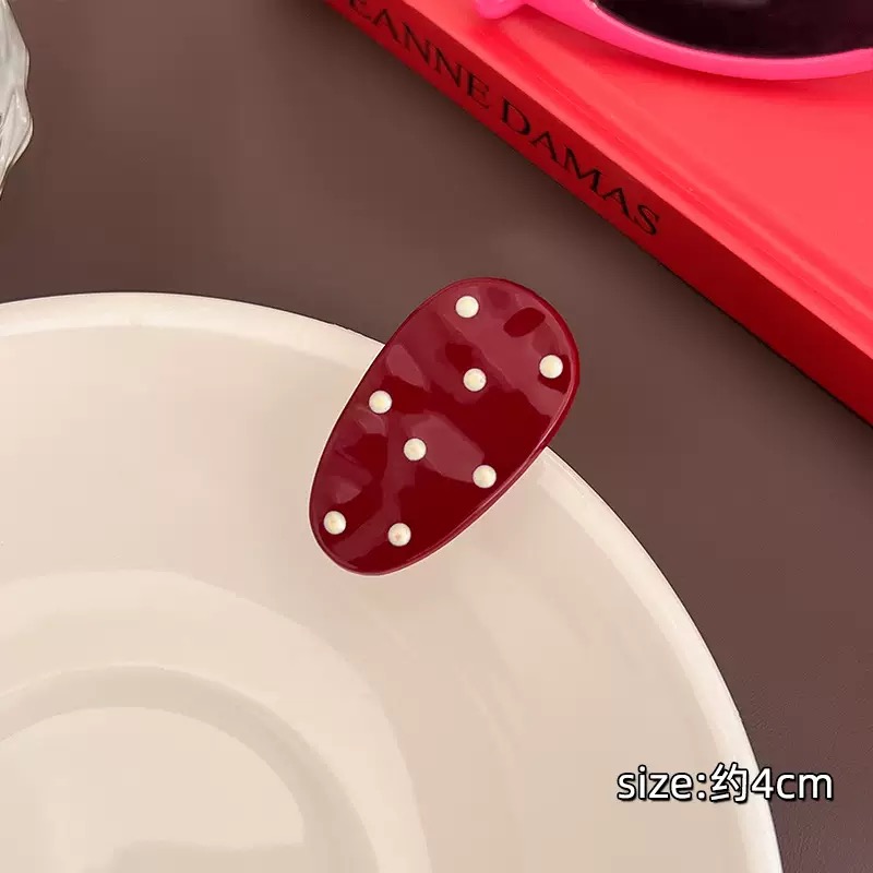 4cm clip oval-Rojo