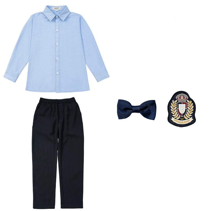 Camisa azul claro para hombre + pantalón azul marino
