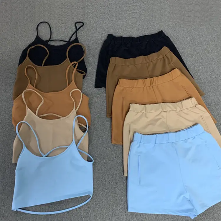 Ensembl-Conjunto de pantalones cortos deportivos para mujer, chándal personalizado, dos piezas