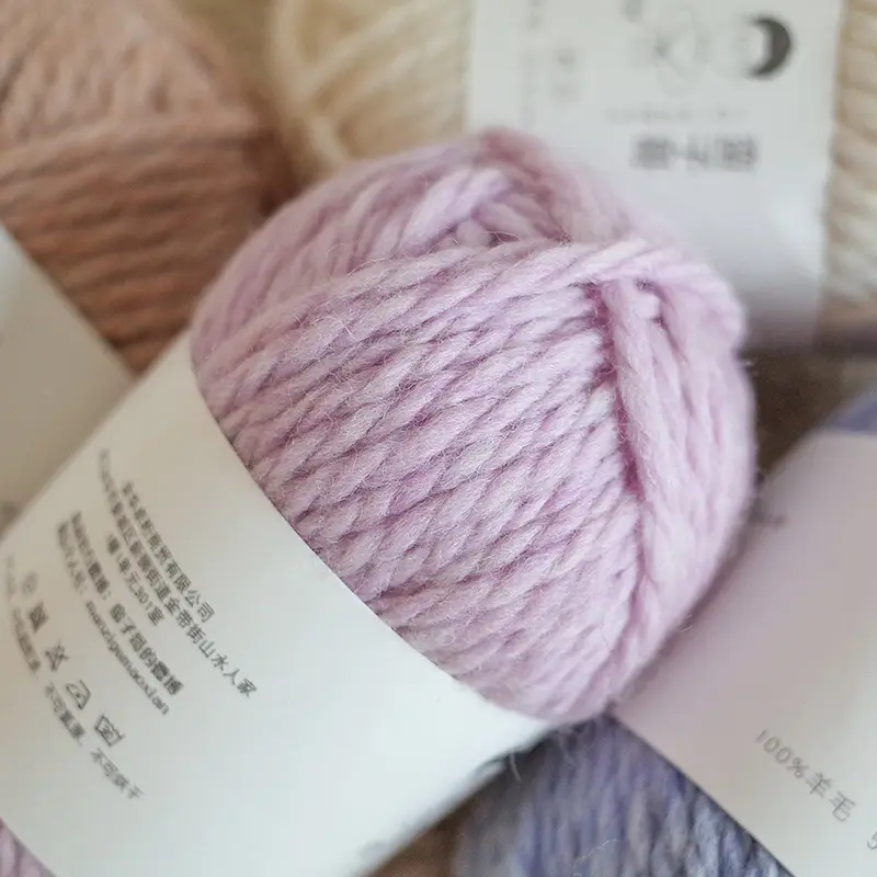 100% fio de lã mernio grosso fio de lã tricotado à mão com 5 mm de espessura para suéter