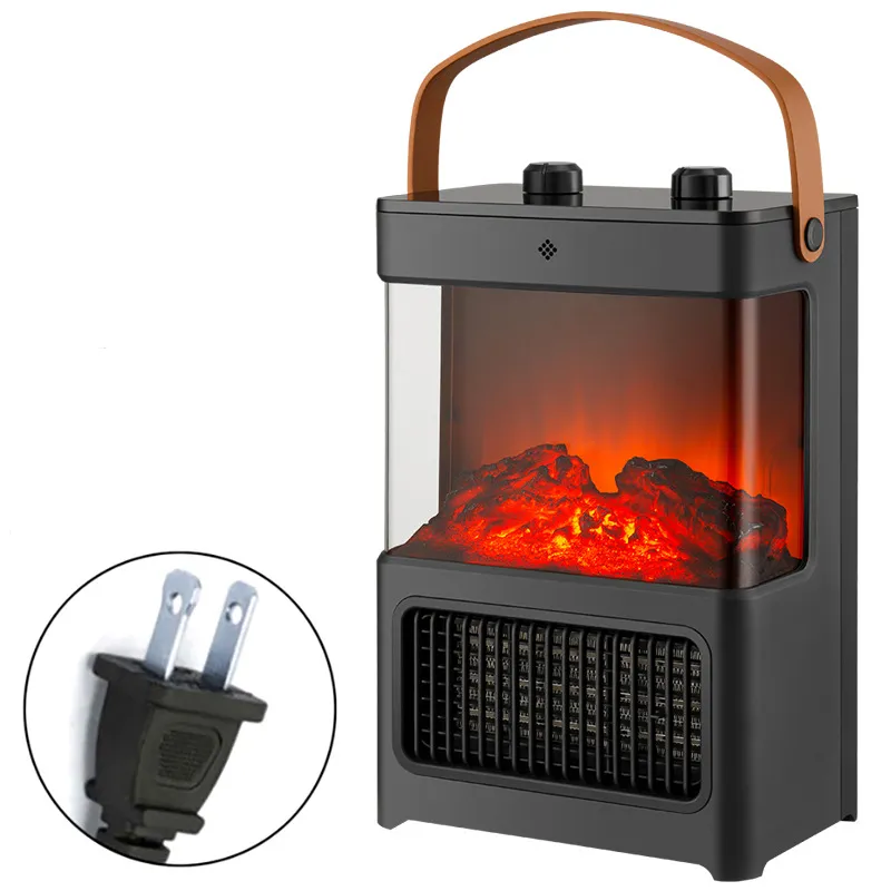 Calentador de aire de invierno con calefacción de cerámica Ptc rápida de 3 segundos Mini ventilador eléctrico Calentador de chimenea cálido