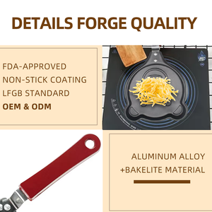 Hiện đại DIY ăn sáng khuôn Pan sáng tạo không dính đồ nấu nướng với gấu ếch Smiley Omelette khuôn mini phẳng kim loại Fry Pan không khói - Product Image 3