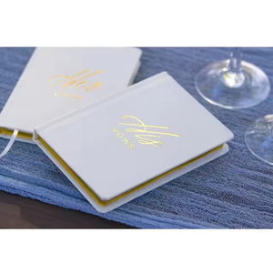 Embossed His &amp; Her <strong>Vow</strong> <strong>Books</strong> Set of 2 Gold Embossed Hard Cover Wedding Day <strong>Vow</strong> <strong>Books</strong> with Gold Gilded Pages