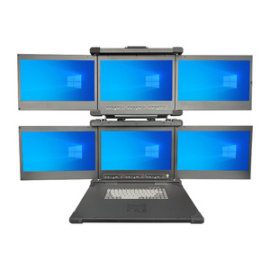 Pantalla múltiple, pantalla múltiple, 6 pantallas, chasis portátil reforzado, Dron, comando remoto, sistema de valores, comercio, chasis de computadora - Product Image 1