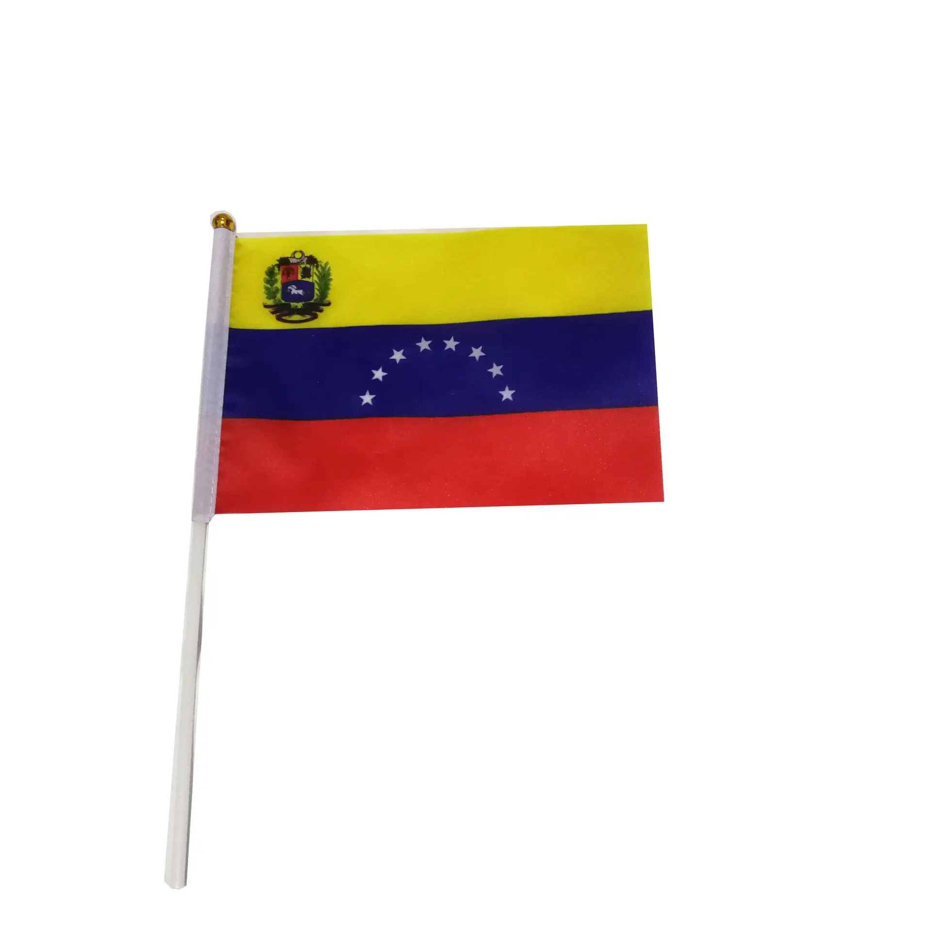 Copa mundial de fútbol Festival Eventos Mano pequeña Mini bandera Venezuela Palo venezolano Bandera País Mano Bandera