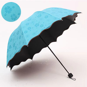 遮阳防紫外线雨伞折叠晴雨两用三折伞 - Product Image 1