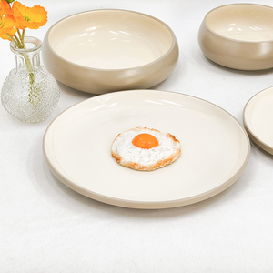 Bộ đồ ăn sứ men màu kem trắng sang trọng, 16 món, bán buôn, dùng trang trí đám cưới - Product Image 2