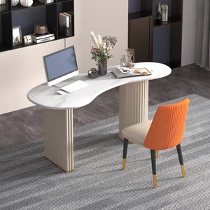 Scrivania da ufficio in legno massello leggero di lusso semplice High-end casa studio salotto Computer banco da lavoro - Product Image 3