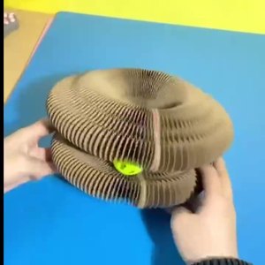Met Kattenkruid Doordrenkte Ronde Bal Magisch Orgel Kattenkrabber Opvouwbare Interactieve Bel-Inclusief Gegolfd Papier Kattenspeelgoed Voor Katten - Product Image 5
