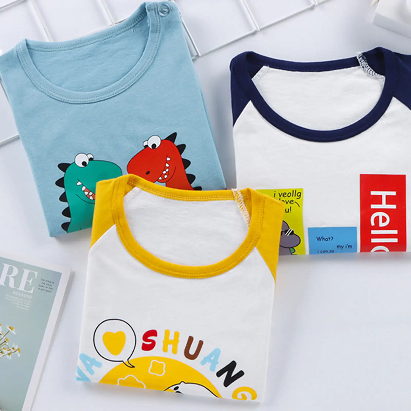 Conjuntos de ropa de verano para niños, camisetas deportivas para bebés, 2 piezas