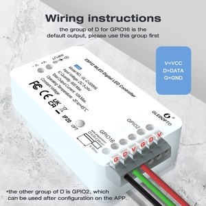 Gledopto ESP32 WLED цифровой светодиодный контроллер входного напряжения DC 5-24V общий выходной ток 10 A Max 800 IC Max с ночником - Product Image 5