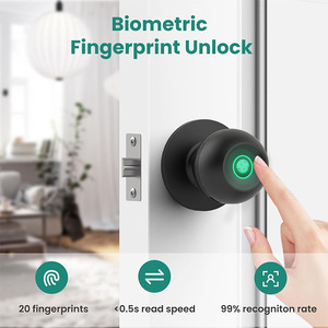 Smart Door Knob Fingerprint Door <strong>Lock</strong> Smart <strong>Lock</strong> with App Control <strong>Blue</strong> Door <strong>Lock</strong> for Home - Product Image 3