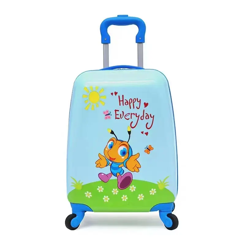 Дешевая детская дорожная сумка для багажа Marksman из АБС-пластика и поликарбоната, тележка с мультяшным персонажем, Комплект детских чемоданов