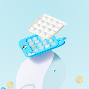 Ice Ball Maker 16 Lưới Nhựa Ice Cube Khay Tủ Đông An Toàn Nhà Bếp Nguồn Cung Cấp Tự Chế Vòng Ice Cube Maker Khuôn-Cá Voi Hình Dạng - Product Image 5