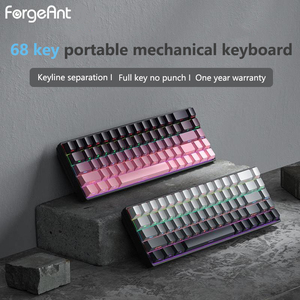 Teclado mecánico con cable F68 con 68 teclas Ergonomía Qwerty Fashion Multimedia Function