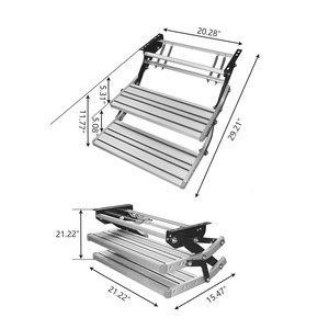 ไฟฟ้าสองขั้นแบบพับได้12V RV สำหรับขั้นบันไดไฟฟ้า - Product Image 1