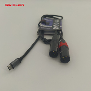 Adaptador convertidor USB C o tipo C a Xlr, USB tipo C a Xlr, salida macho de 3 pines, amplificador estéreo, consola mezcladora, Cable de Audio USB - Product Image 3