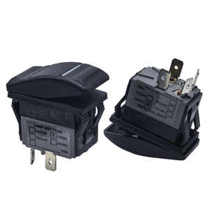 IP67 16a12vdc X5 loạt dpst 4P (on)-off Rocker không thấm nước chuyển đổi với ánh sáng màu xanh lá cây cho xe bus xe - Product Image 3