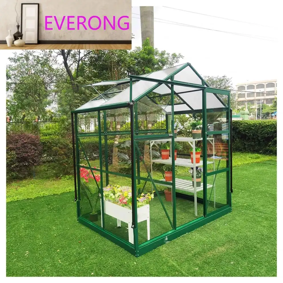 Factory Wholesale High Quality Garden Buildings Customized Sunroom & Glass House Garden Greenhouses Multi-Span Green Houses